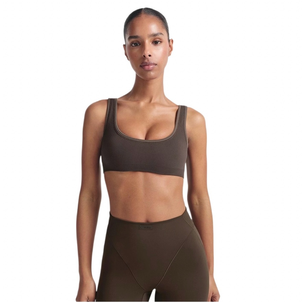 Nike X Skims Ribbed Seamless Scoop Bra Phoenix Truffle Nwt